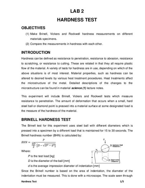 lab reportr hardness testing|hardness test acceptance criteria.